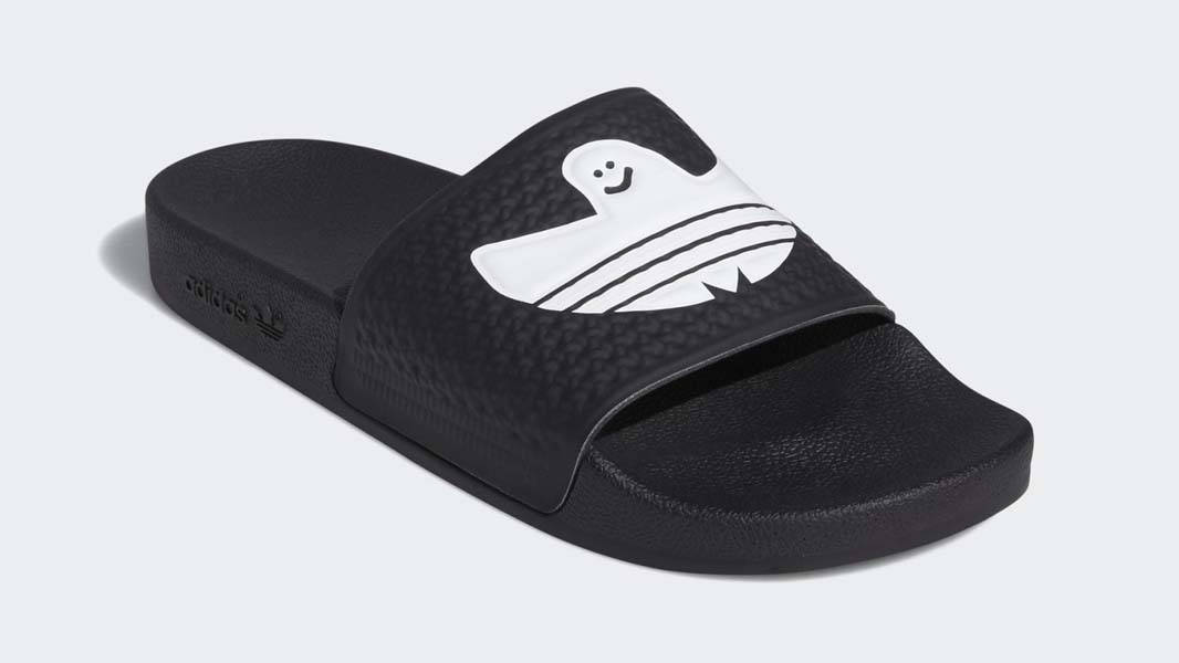 adidas Shmoofoil Slides Black Front