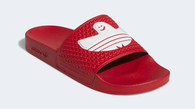 adidas Shmoofoil Slides Scarlet Front