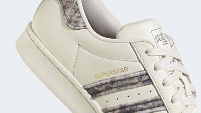 adidas Superstar Off White Gold Metallic Closeup