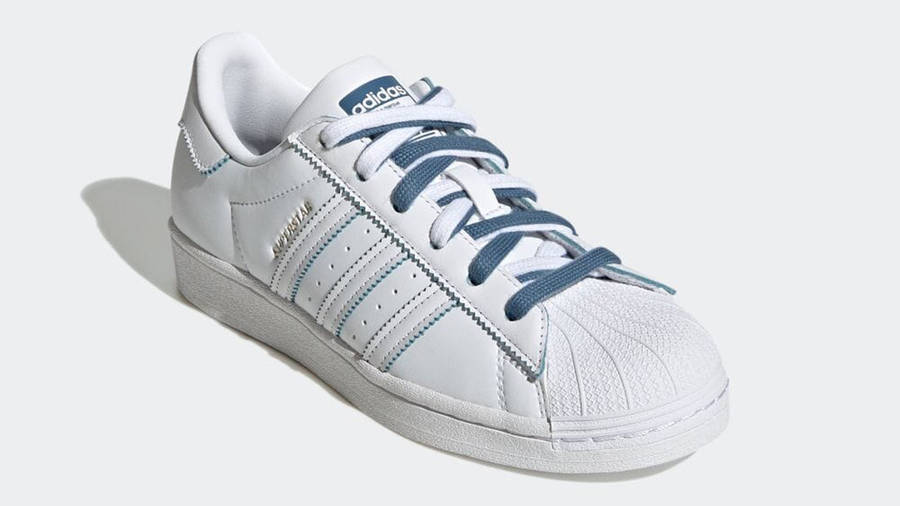 adidas Superstar White Altered Blue Gold GX2012 Side