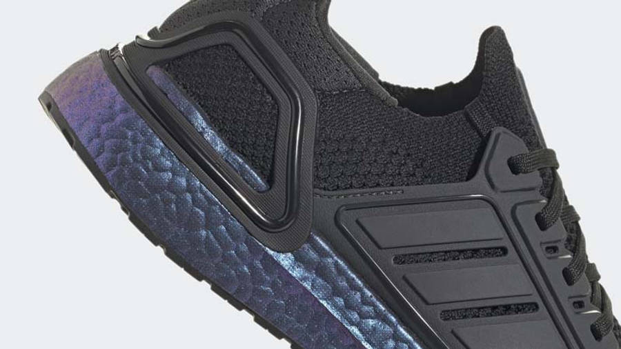 adidas Ultra Boost 19.5 DNA Black Boost Blue Closeup
