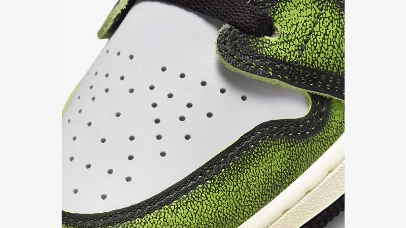 Air Jordan 1 Low SE GS Electric Green Closeup 1