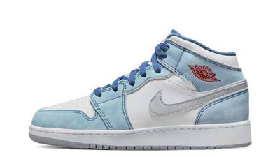 Air Jordan 1 Mid SE GS French Blue Fire Red