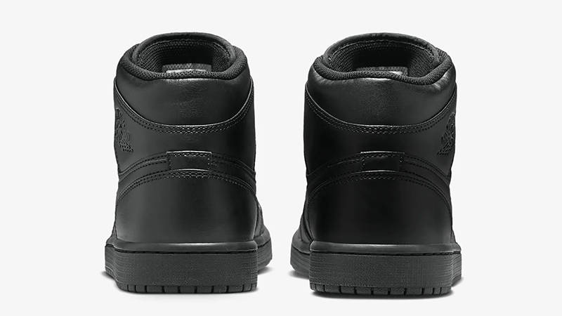 Air Jordan 1 Mid Triple Black 554724-093 Back