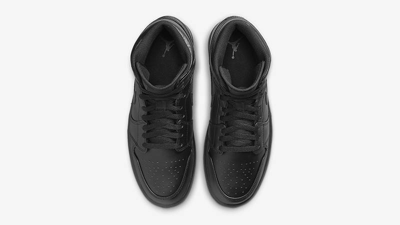 Air Jordan 1 Mid Triple Black 554724-093 Top