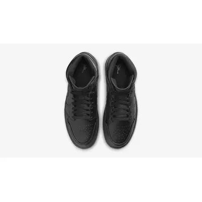 Air Jordan 1 Mid Triple Black 554724-093 Top