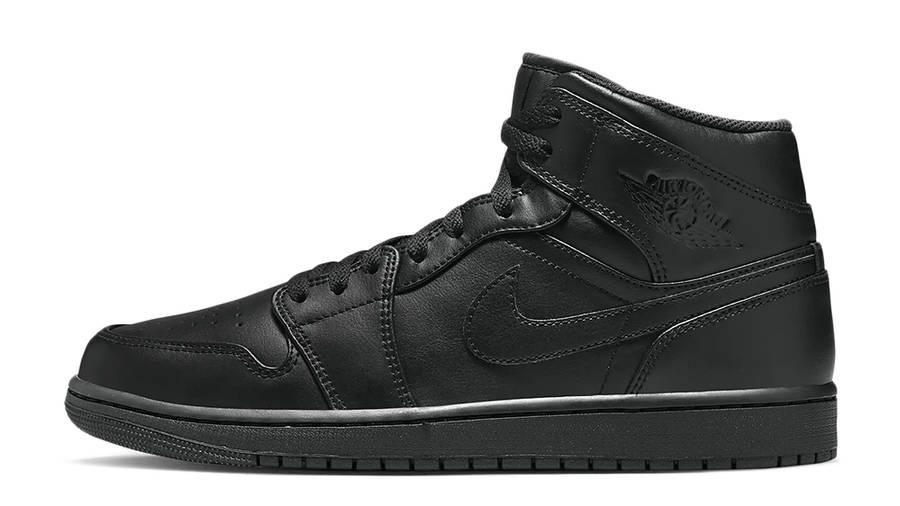 Air Jordan 1 Mid Triple Black | Where To Buy | 554724-093 | The Sole ...