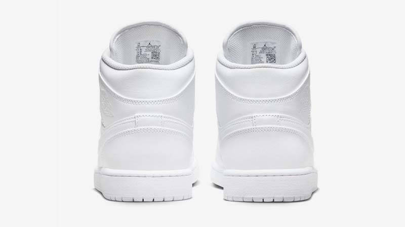 Air Jordan 1 Mid Triple White Back