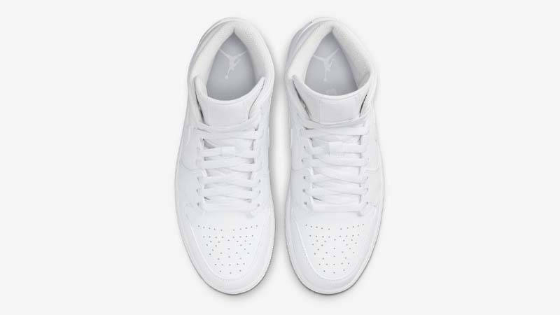 Air Jordan 1 Mid Triple White Middle