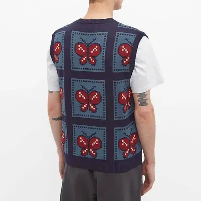 Awake NY Butterfly Knit Vest | Where To Buy | awk-sp22-sw004-bl