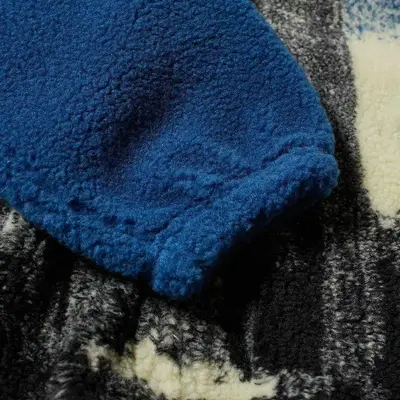 merchcode banksy do nothing t shirt white Up Fleece Cobalt Sleeve Closeup