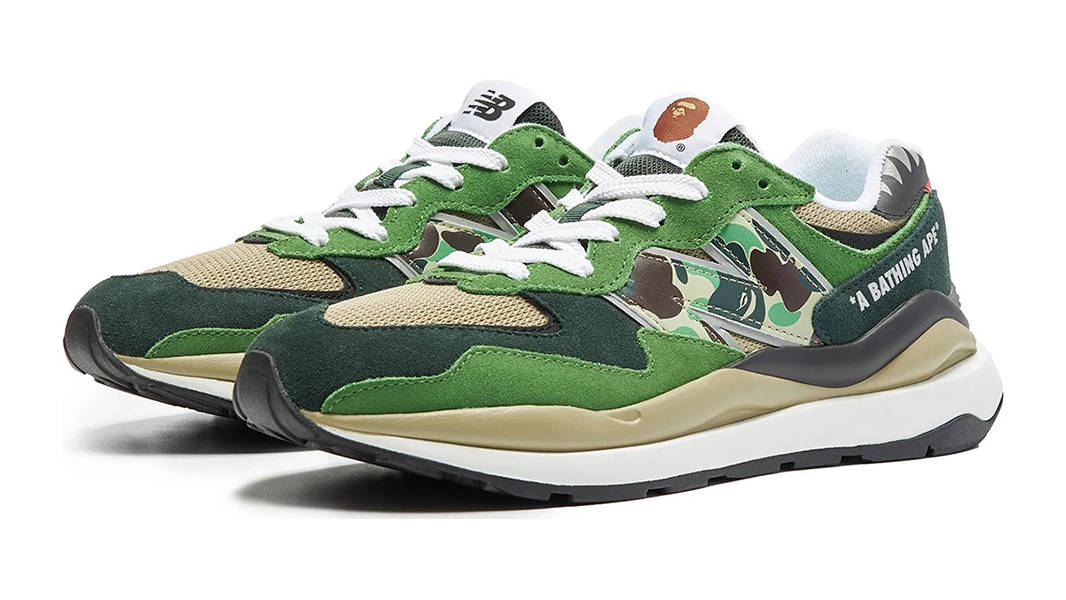 Bape x New Balance 57-40 Camo Green Side