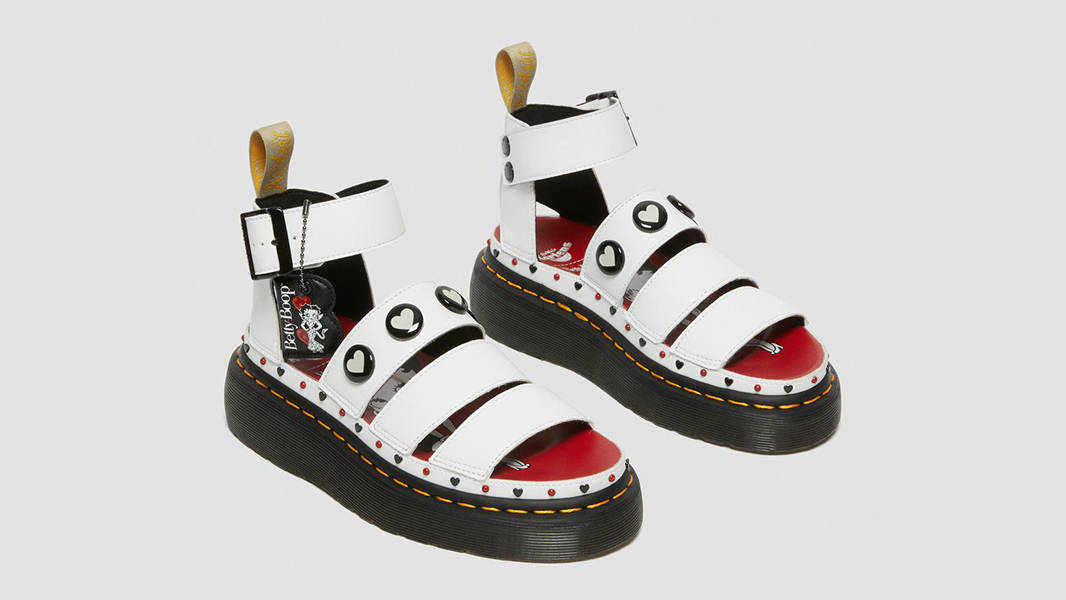 Betty Boop x Dr. Martens Clarissa II Platform Sandals White 27937113 Front