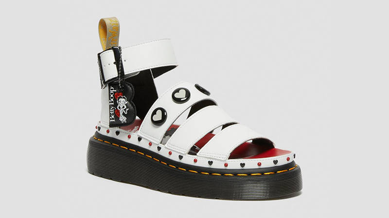 Betty Boop x Dr. Martens Clarissa II Platform Sandals White 27937113 Side
