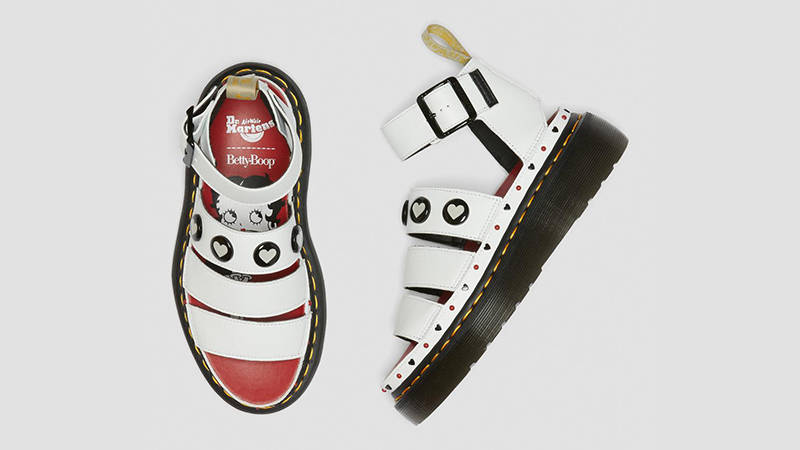 Betty Boop x Dr. Martens Clarissa II Platform Sandals White 27937113 Top