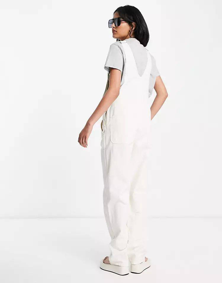 Carhartt WIP Sonora Denim Overalls Ecru Feature