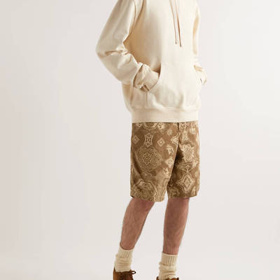 Carhartt Wip Straight-Leg Printed Cotton-Rispstop Shorts Brown Front Full Image