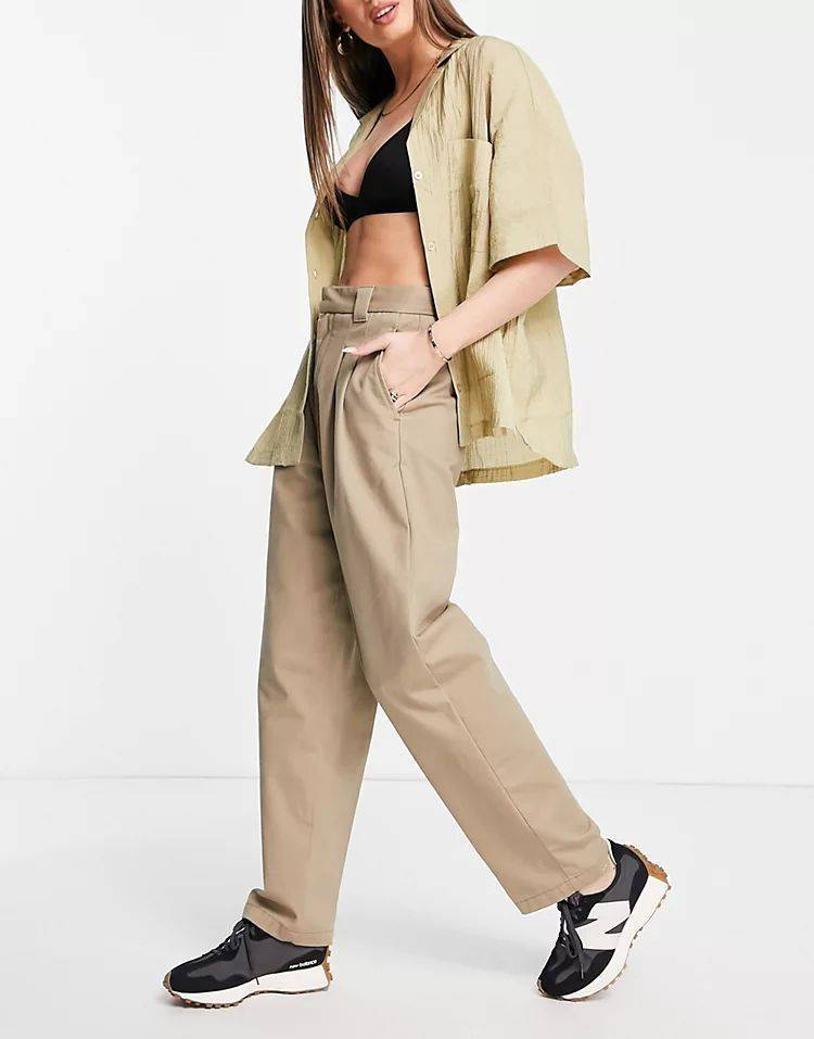 Carhartt WIP Tristin Chino Trousers Beige Full Image