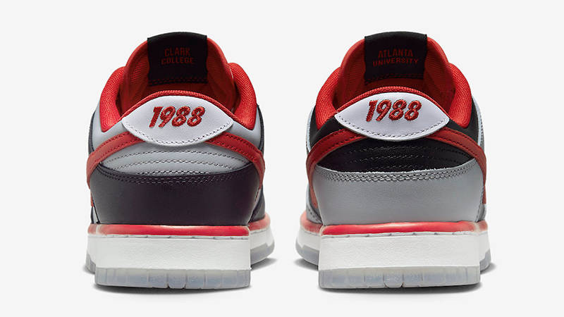 CAU Athletics x Nike Dunk Low White Black Red DR6189-001 Back