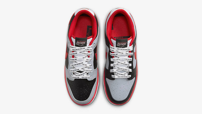 CAU Athletics x Nike Dunk Low White Black Red DR6189-001 Top