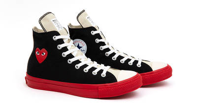 Comme des Garcons Play x Converse Chuck Taylor All Star High Black Red Side