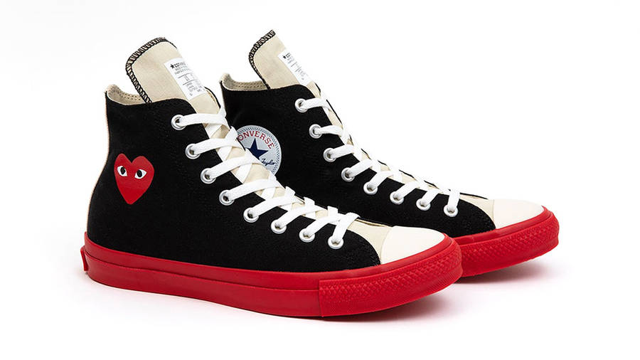 Comme des Garcons Play x Converse Chuck Taylor All Star High Black Red Side