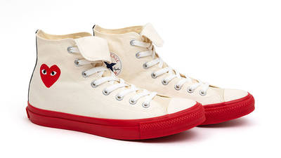 Comme des Garcons Play x Converse Chuck Taylor All Star High White Red Side