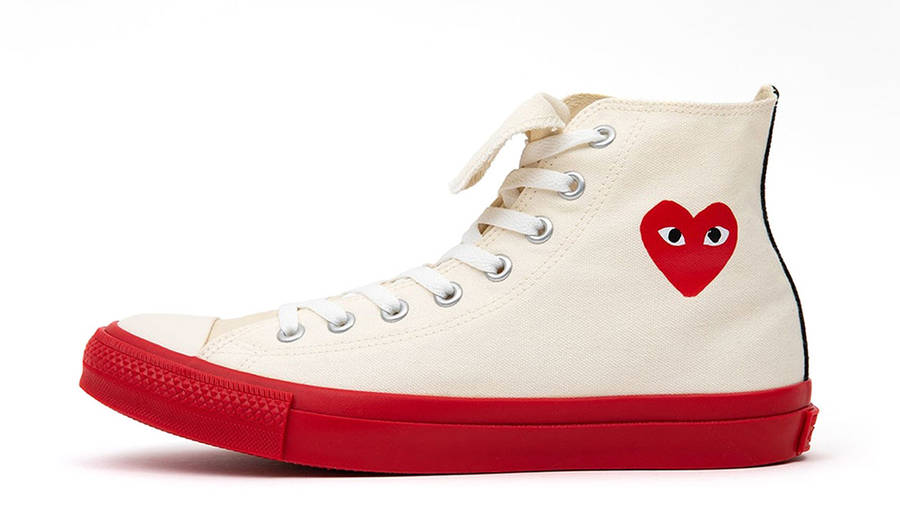 Comme des Garcons Play x Converse Chuck Taylor All Star High White Red