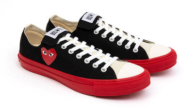 Comme des Garcons Play x Converse Chuck Taylor All Star Low Black Red Side