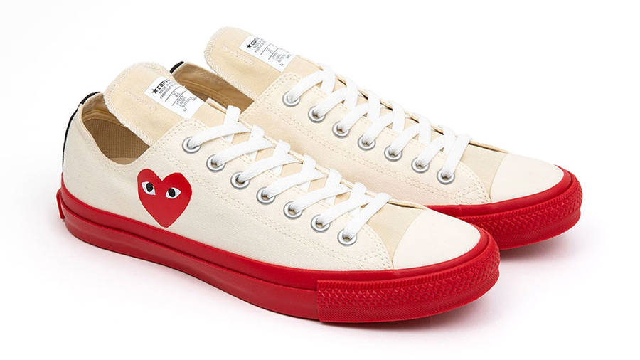 Comme des Garcons Play x Converse Chuck Taylor All Star Low White Red Side