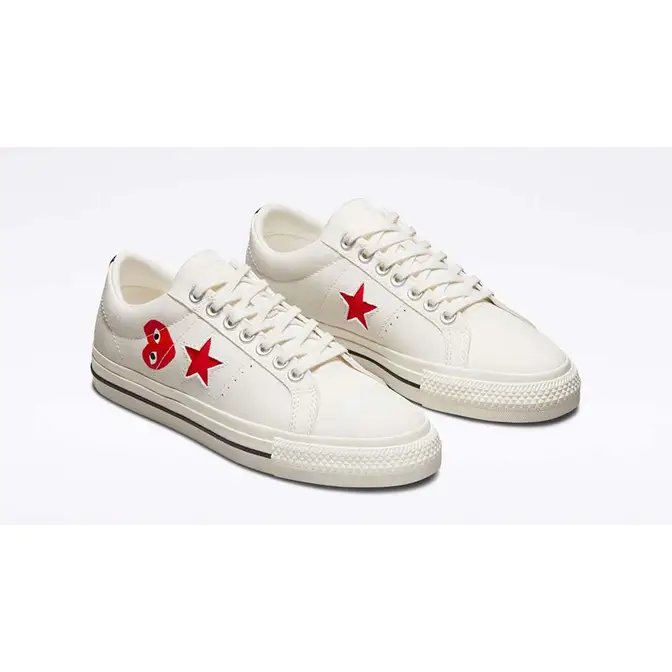 IetpShops | A01792C | Comme des Garcons Play x Converse One Star Low White  | Where To Buy | CONVERSE CTAS OX SNEAKERS