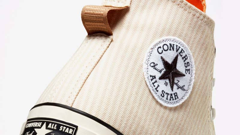 Converse Chuck 70 Hickory Stripe Desert Sand Closeup