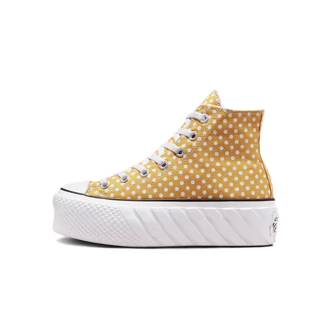Converse Chuck Taylor 2X Platform High Polka Dots Goldtone | Where To Buy A01186C | The Sole Supplier