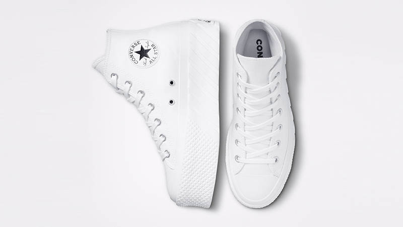 Converse Chuck Taylor Lift 2X Platform High White A03395C Top