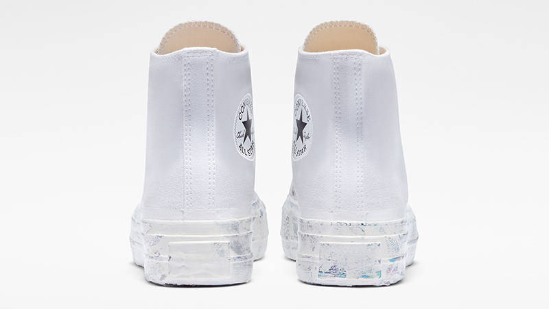 Converse Chuck Taylor Lift Platform High White Iridescent A03337C Back