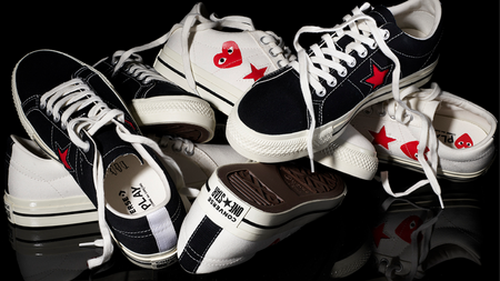 The COMME des GARÇONS Play x Converse One Star is Dropping Soon in "Black" & "White"