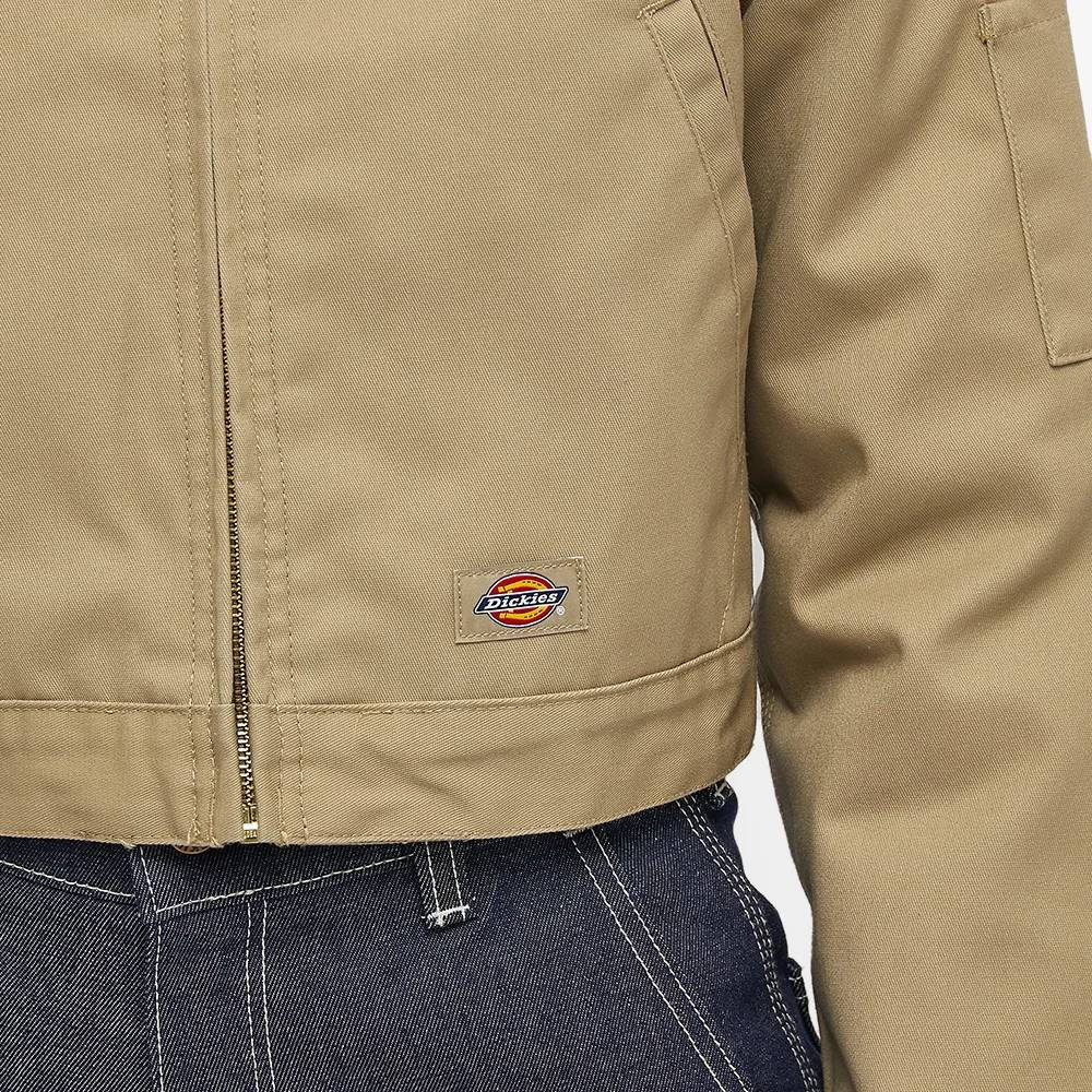 Dickies Lined Eisenhower Cropped Rec Jacket Khaki logo