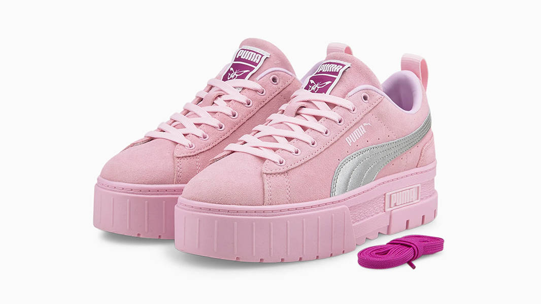 Pink metallic pumas best sale