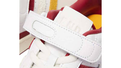 END x adidas Forum Varsity Low White Burgundy Closeup