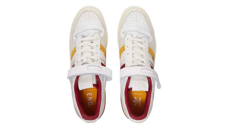 END x adidas Forum Varsity Low White Burgundy Middle