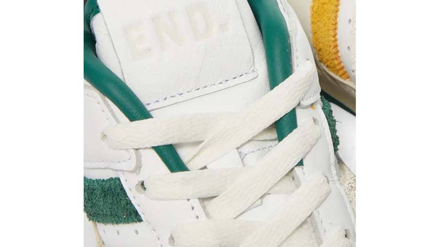 END x adidas Forum Varsity Low White Green Closeup
