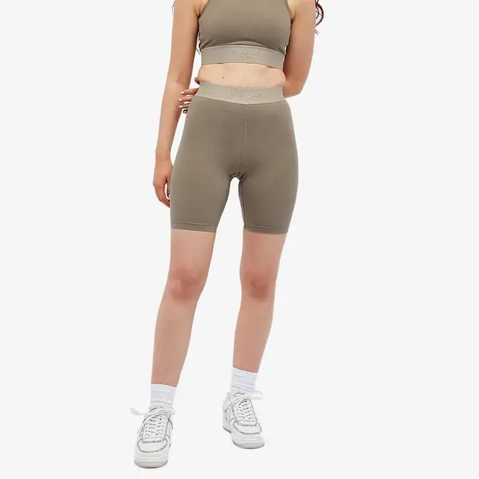 Fear of God Essentials Sports Cycling Short Desert Taupe Front