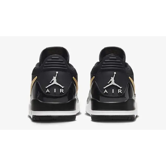 Air Jordan 1 Low Malachite Jackets Patent Black Gold CD7069-071 Back