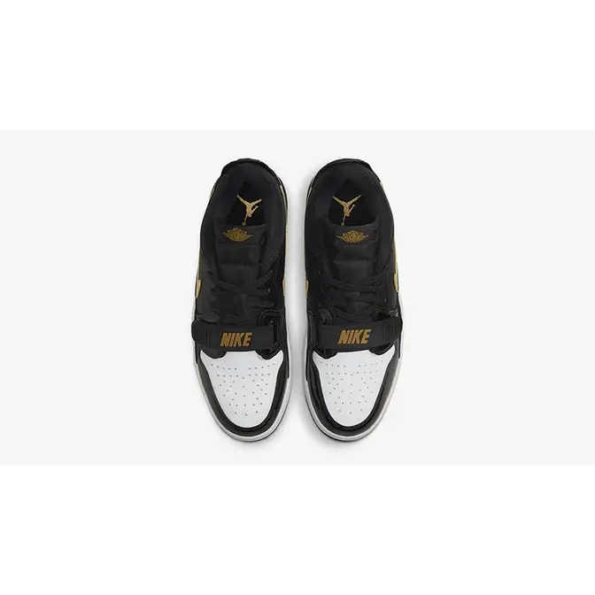 Air Jordan 1 Low Malachite Jackets Patent Black Gold CD7069-071 Top