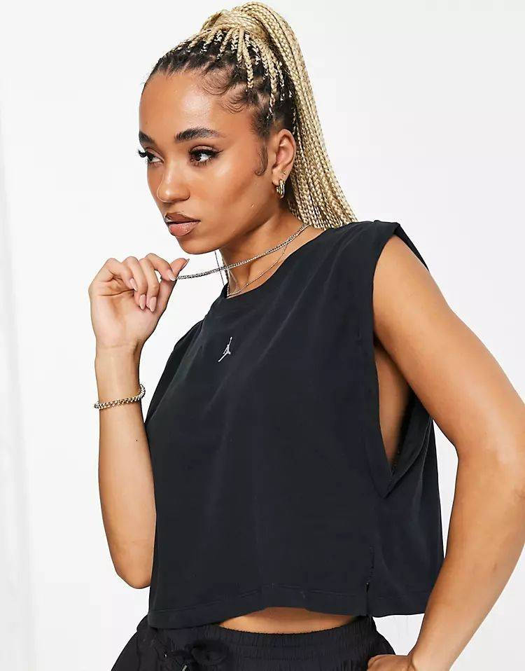black jordan crop top