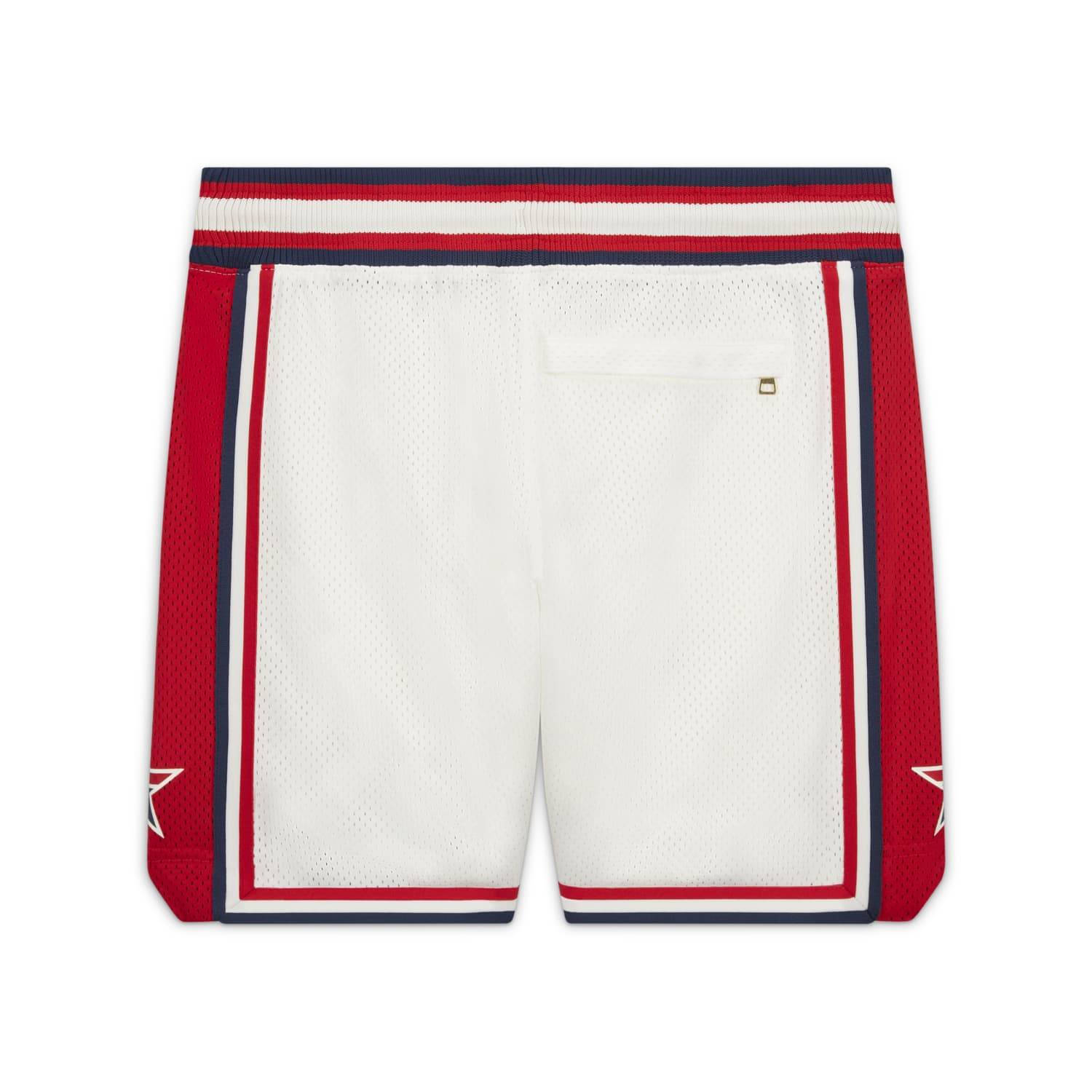 Jordan x Trophy Room Game Shorts White Mockup Backside