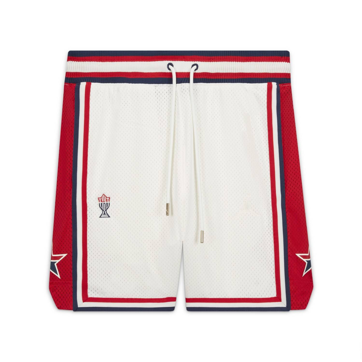 Jordan x Trophy Room Game Shorts White Mockup Front