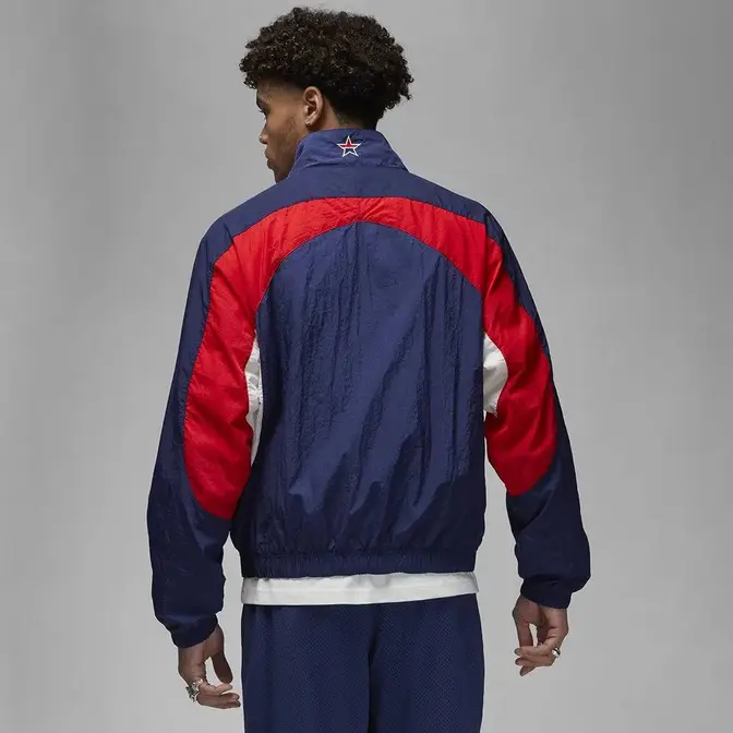 Red white and 2024 blue jordan jacket