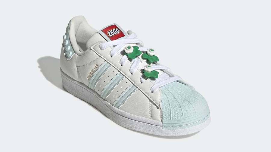 LEGO x adidas Superstar White Ice Mint Front