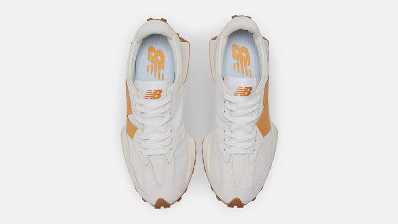 New Balance 327 White Yellow Gum WS327BY Top